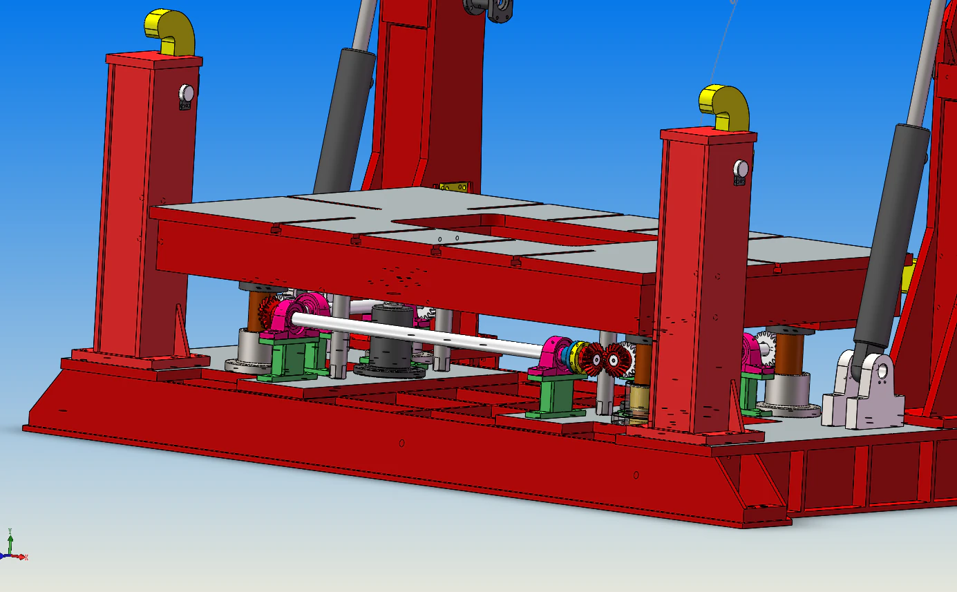 turnover hydraulic mold base 3D Model .c4d .max .obj .3ds .fbx .stl .blend 