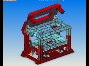 turnover hydraulic mold base Model 3D