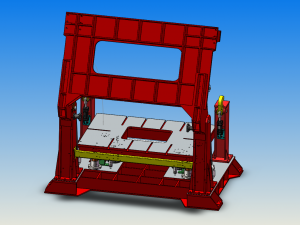 turnover hydraulic mold base Model 3D