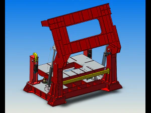 turnover hydraulic mold base 3D Model