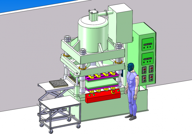 800t heavy duty rubber press Modello 3D .c4d .max .obj .3ds .fbx .stl .blend
