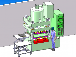 800t heavy duty rubber press 3D Model