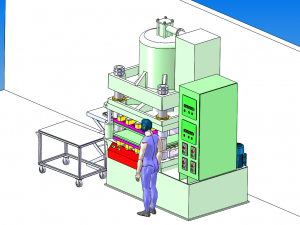 800t heavy duty rubber press Modello 3D