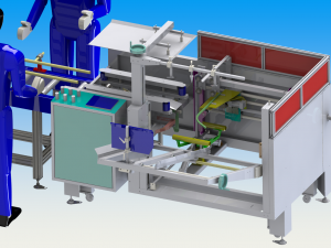 automatic carton stacking line robot palletizing and packing machine 3D Model