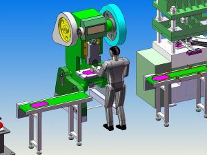 blanking bending automatic stamping line sheet stamping machine production line 3D मॉडल