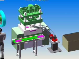 blanking bending automatic stamping line sheet stamping machine production line 3D मॉडल