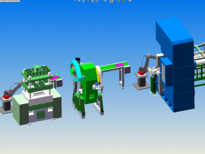 blanking bending automatic stamping line sheet stamping machine production line 3D मॉडल