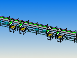 double speed chain assembly line Modelo 3D