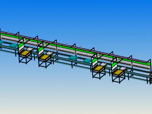 double speed chain assembly line 3D Model