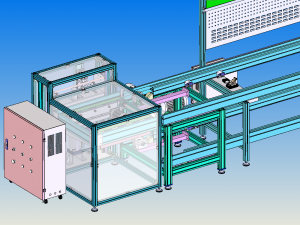 double speed chain assembly line Modelo 3D