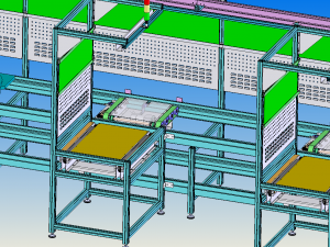 double speed chain assembly line Modelo 3D