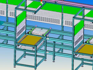 double speed chain assembly line 3D Model