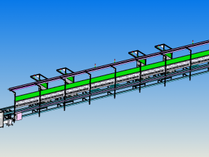 double speed chain assembly line Modelo 3D