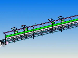 double speed chain assembly line 3D Model