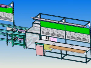 double speed chain assembly line 3D Model