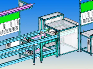 double speed chain assembly line 3D Model