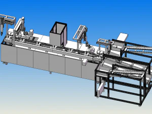 design model of double speed chain axonometric line 3D Model
