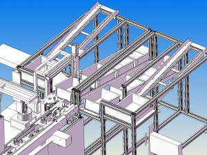 design model of double speed chain axonometric line 3D Model
