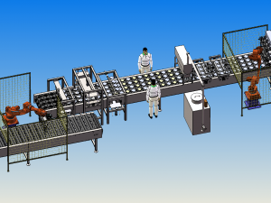 sandwich hamburger production line 3D Model