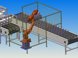 sandwich hamburger production line 3D Model