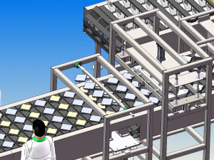 sandwich hamburger production line 3D Model