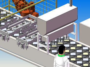 sandwich hamburger production line Modelo 3D
