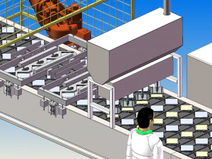 sandwich hamburger production line 3D Model