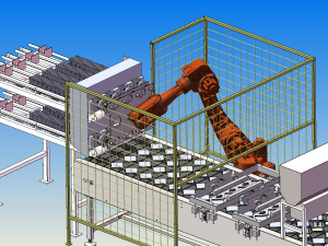 sandwich hamburger production line Modelo 3D