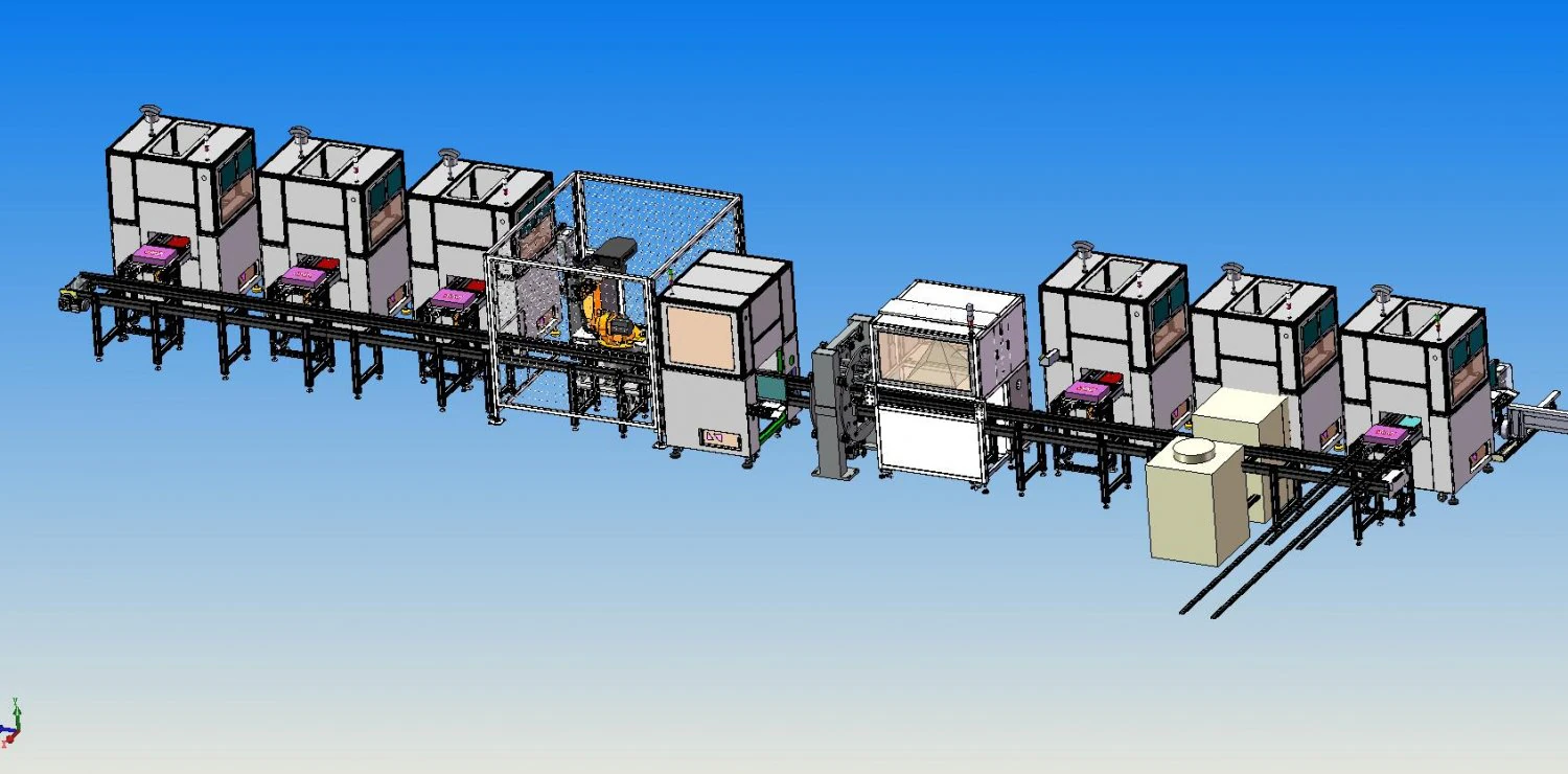 battery welding production line drawing 3D Model .c4d .max .obj .3ds .fbx .stl .blend 
