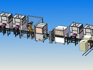 battery welding production line drawing 3D Модель