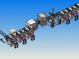 battery welding production line drawing 3D Model