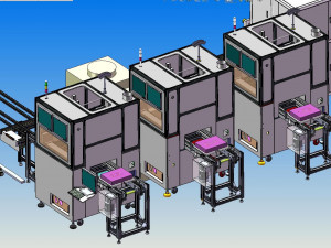battery welding production line drawing 3D Modell