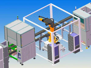 battery welding production line drawing 3D Model