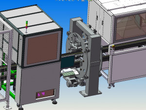 battery welding production line drawing 3D Modell