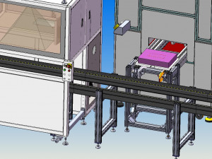 battery welding production line drawing 3D Modell