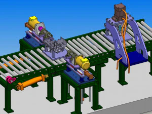 engine block manufacturing line 3D Model