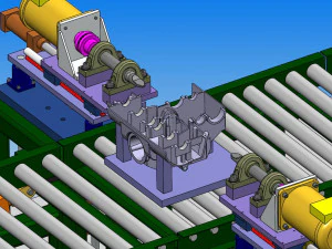 engine block manufacturing line 3D Model