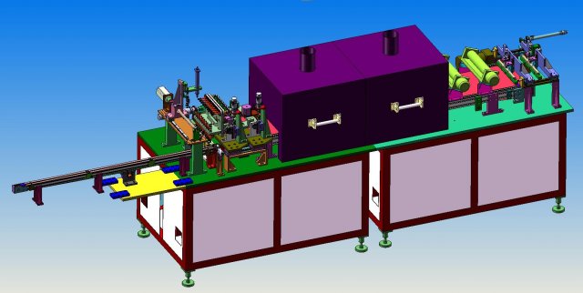 beeper four side dispensing drying production line 3D Model .c4d .max .obj .3ds .fbx .stl .blend 