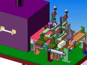 beeper four side dispensing drying production line 3D Model