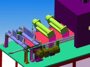 beeper four side dispensing drying production line 3D Model