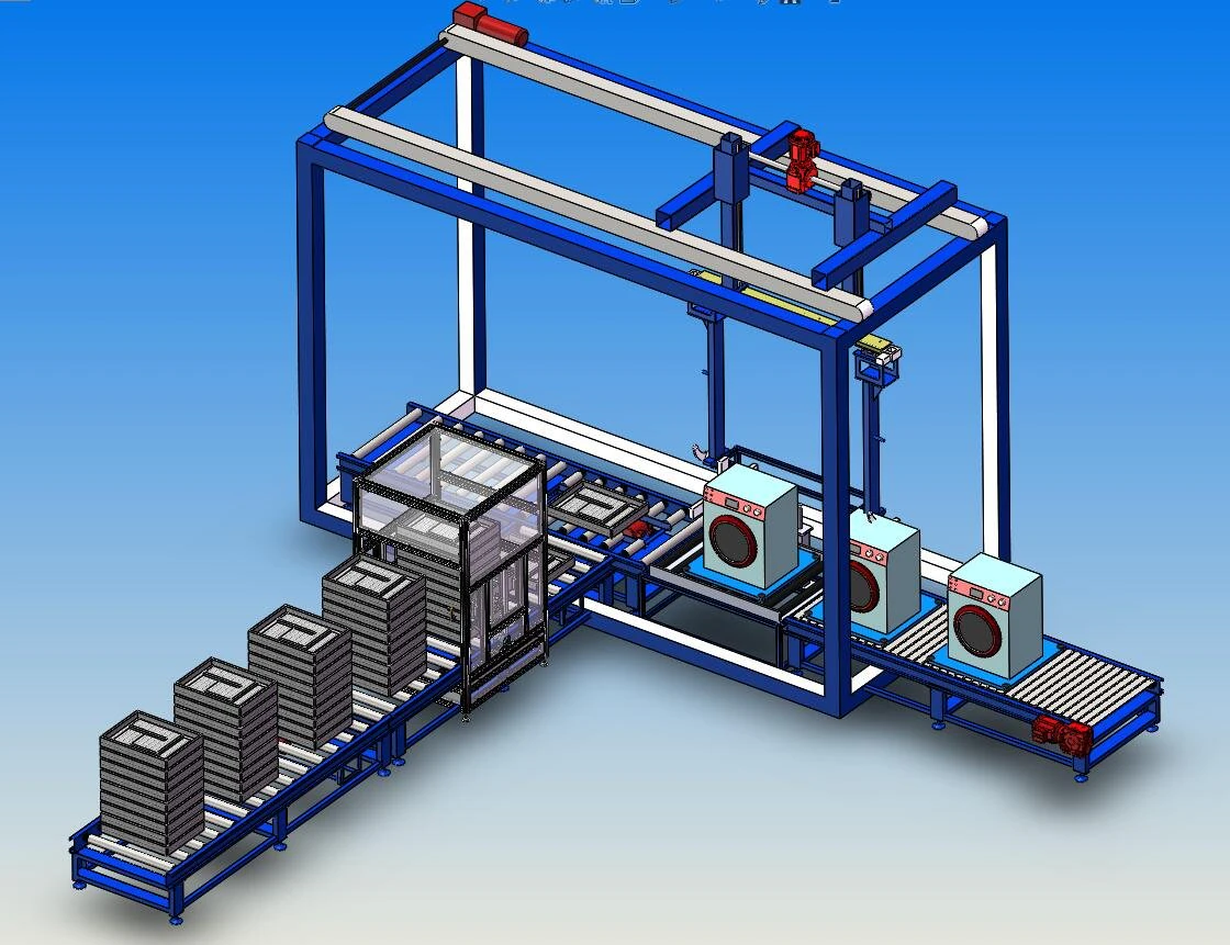 bottom bracket assembly line of drum washing machine 3D Model .c4d .max .obj .3ds .fbx .stl .blend 