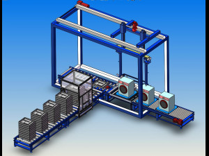bottom bracket assembly line of drum washing machine 3D-Modell