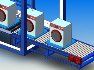 bottom bracket assembly line of drum washing machine Modelo 3D