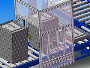 bottom bracket assembly line of drum washing machine Modelo 3D