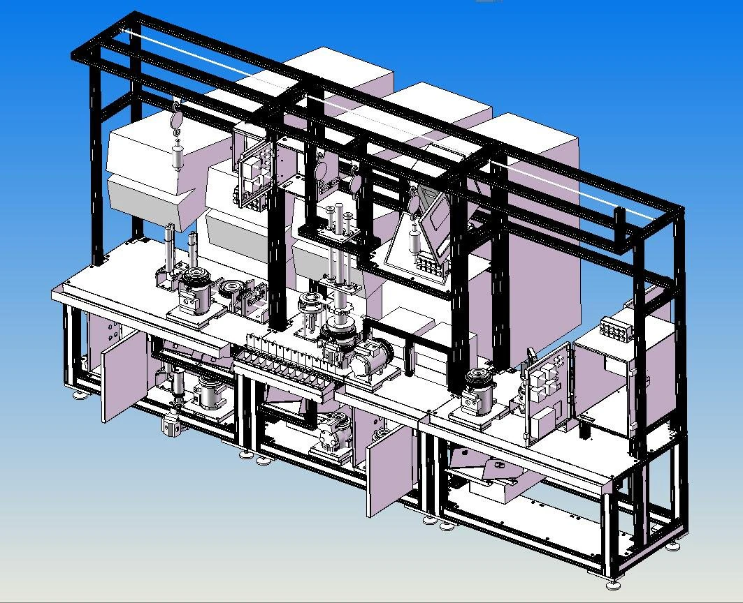 clutch assembly line 3D Model .c4d .max .obj .3ds .fbx .stl .blend 