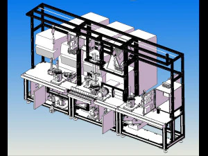 clutch assembly line 3D Model