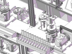 clutch assembly line 3D-Modell