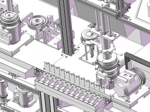 clutch assembly line 3D Model