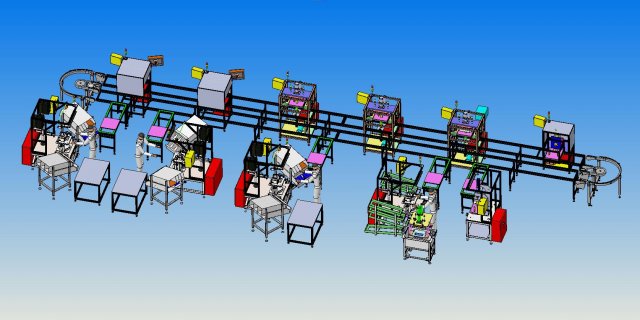a filter assembly and inspection line 3D Model .c4d .max .obj .3ds .fbx .stl .blend 