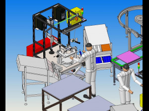 a filter assembly and inspection line 3D Model